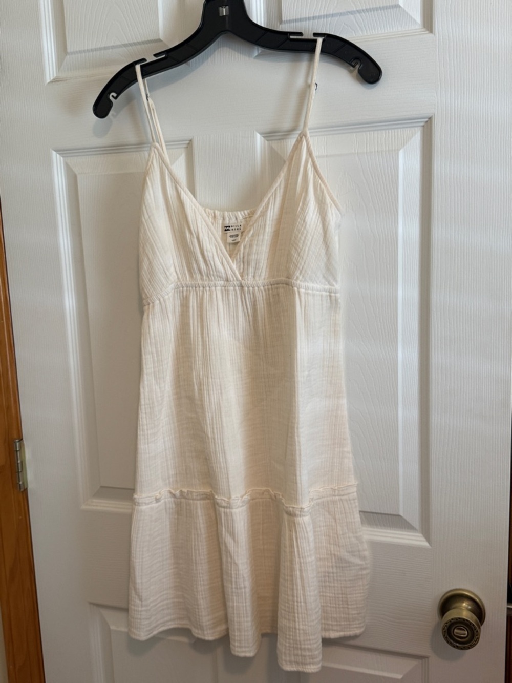 Billabong Cream Gauze Wave Spaghetti Strap Sundress